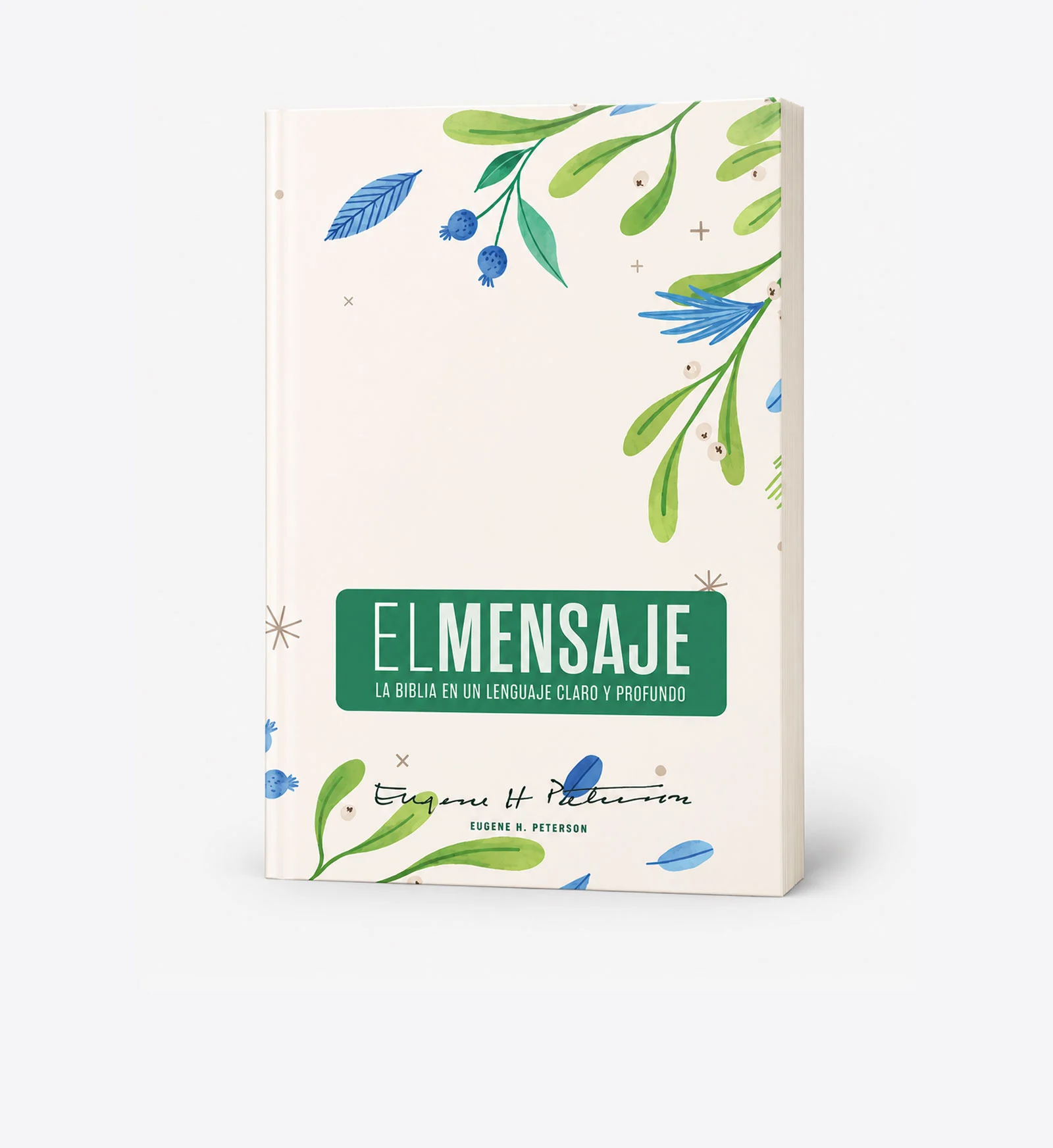 Biblia El Mensaje (tapa dura, verde floral)